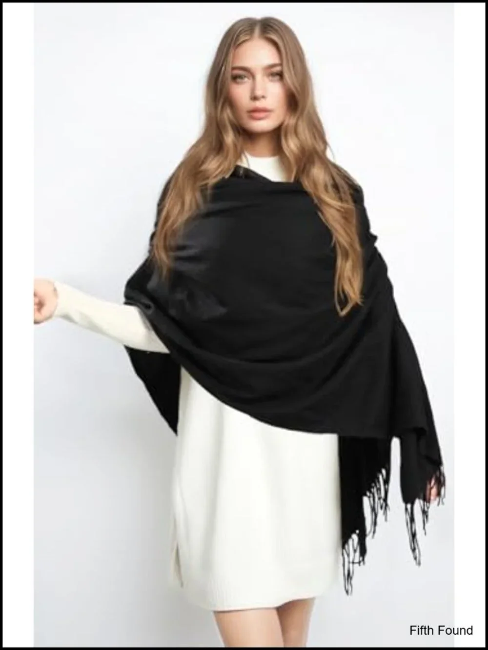 Winter Scarf Acrylic Pashmina Shawl Wrap Tassel for Women